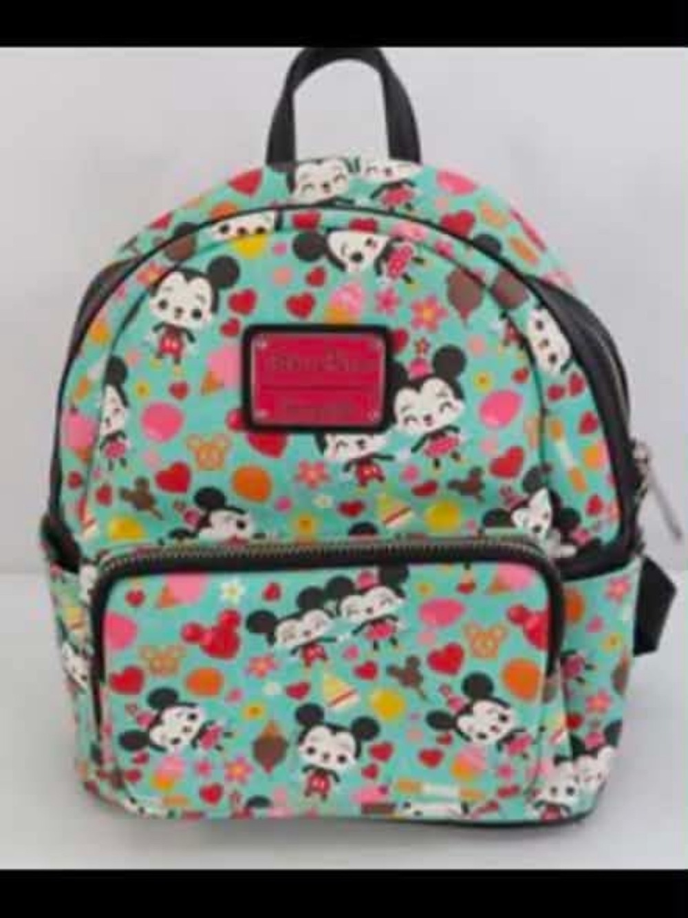 Kids Mini Backpack with Blue Mickey Pattern - Unbranded